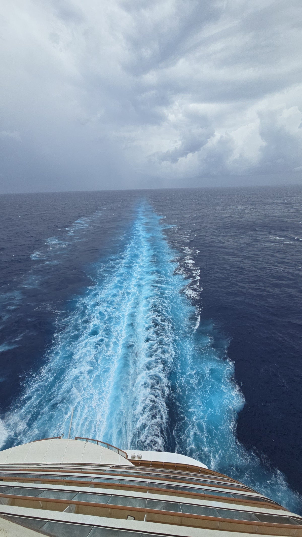 Looking back at the wake, you realize how much distance can build behind you without noticing it in the moment.